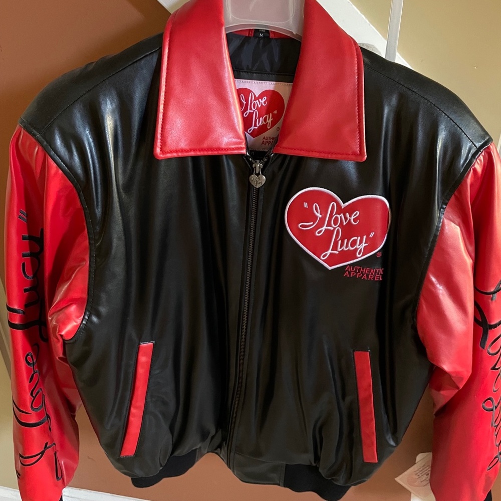 Authentic I Love Lucy Leather Bomber Jacket NWT